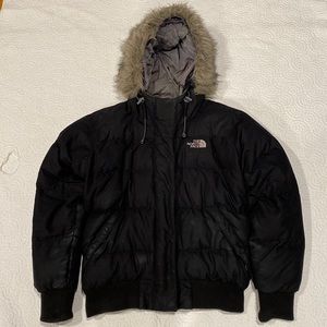 North Face hooded puffy jacket